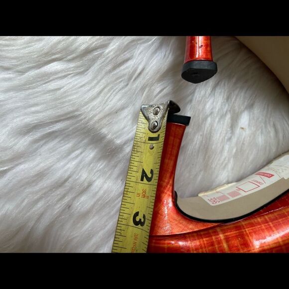J.Renee blood orange patent leather slip on 3”heels square toe size 9.5 - Picture 6 of 15